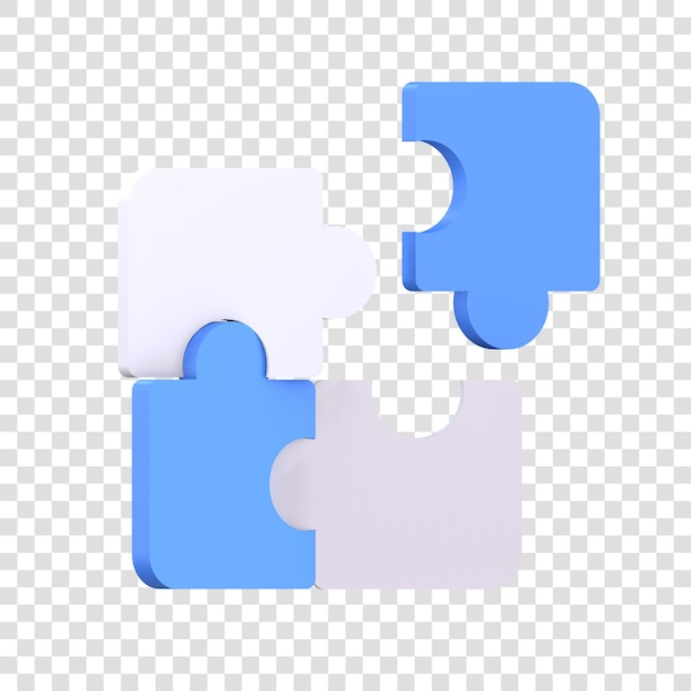 PSD 3d-rendering-puzzle-symbol