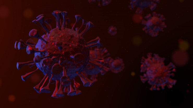 PSD 3d rendering, realistic of the severe acute respiratory syndrome coronavirus 2 (sars-cov-2) formerly known as covid-2019, 2019-ncov