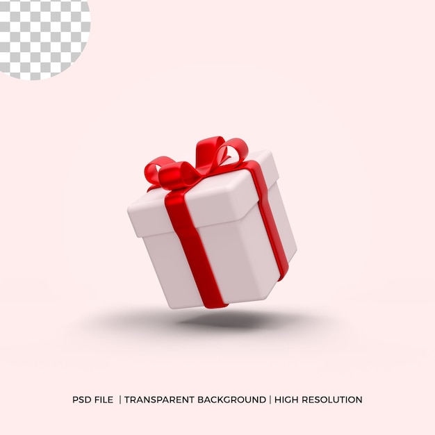 3D-Rendering realistische Geschenkbox