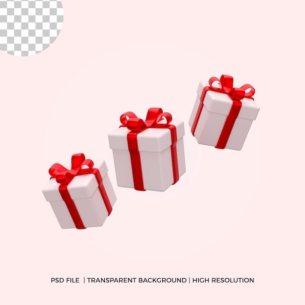 3d-rendering realistische geschenkbox