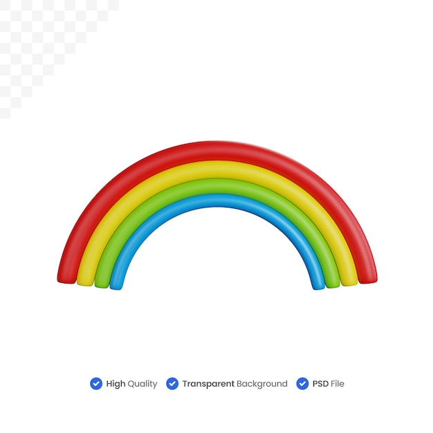 3D-Rendering Regenbogen isoliert
