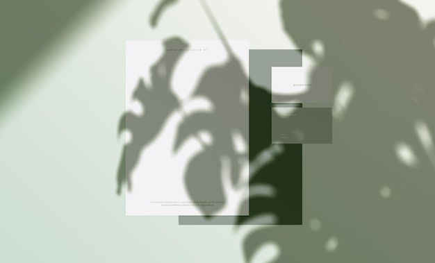 3D-Rendering-Schatten-Overlay-Effekt-Grün-Attrappe