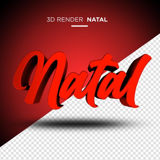 3D-Rendering-Schriftzug Weihnachten in Brasilien