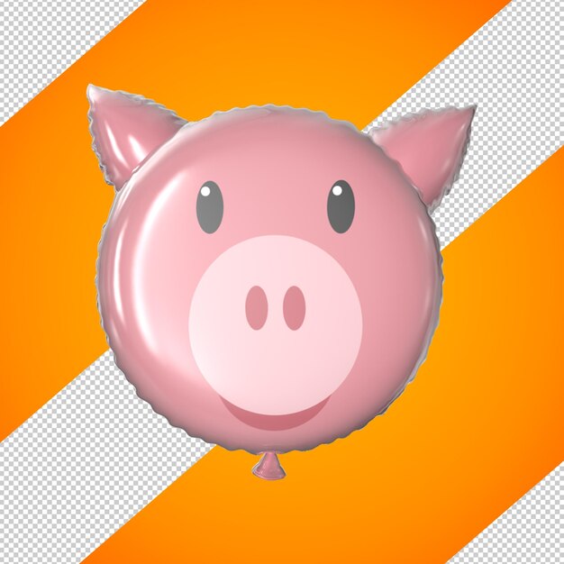 PSD 3d-rendering schweineballon