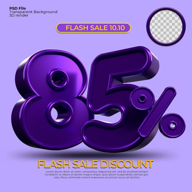 3D rendering sconto vendita 85 percentuale di numero Colore viola