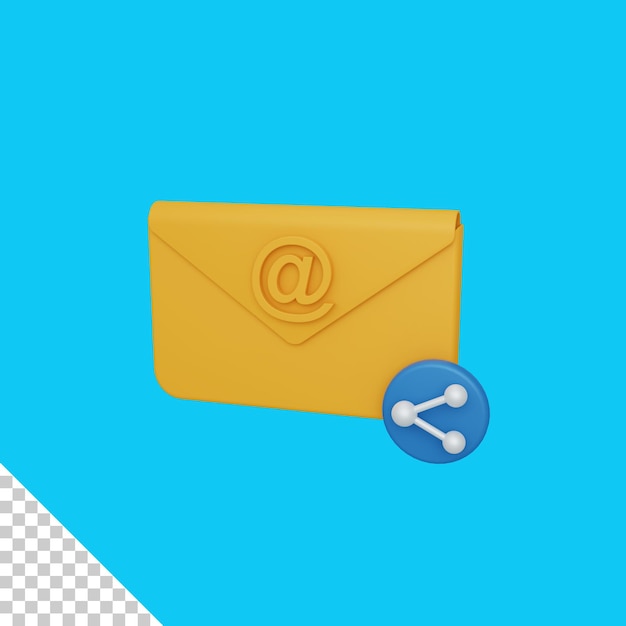 3d rendering share media isolated useful for digital marketing and business design illustration
