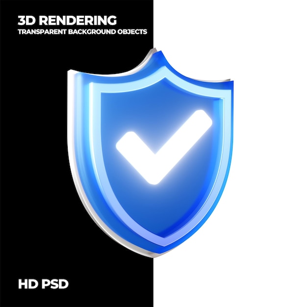3d rendering shield protection environmental protection hd elements transparent background