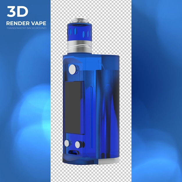 3d rendering sigaretta elettronica o vape sfondo trasparente