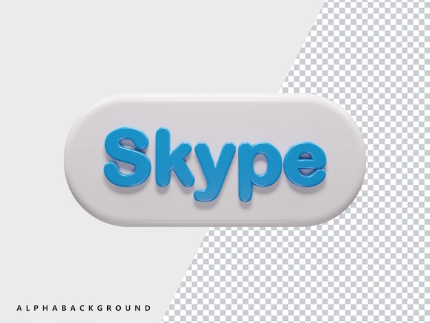 3D-Rendering Skype-Symbol