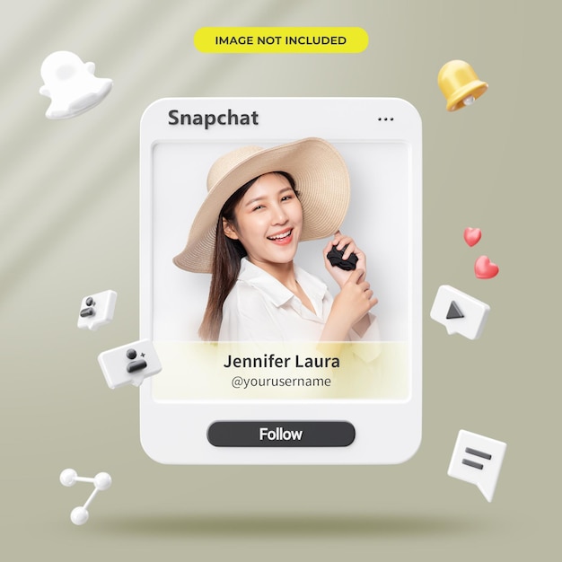 3d-rendering snapchat-profil