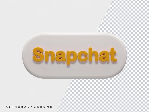 3D-Rendering-Snapchat-Symbol