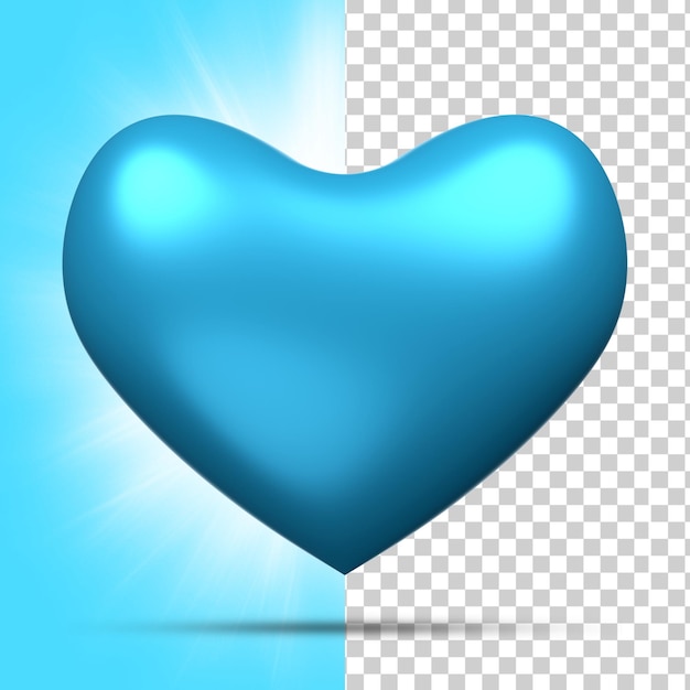 PSD 3d rendering social media heart icon concepto de aplicaciones de comunicación social en línea