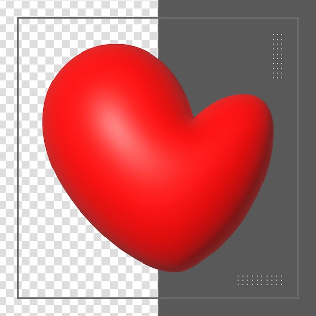 3d rendering social media heart icon concepto de aplicaciones de comunicación social en línea