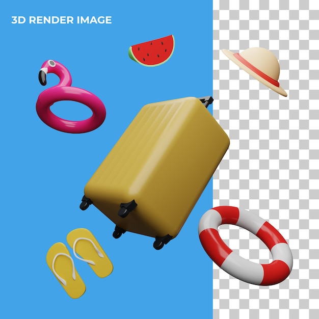 3D-Rendering Sommerkonzept