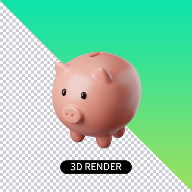 3D-Rendering Sparschwein