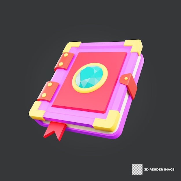 3D-Rendering-Spiel-Asset-Zauberbuch