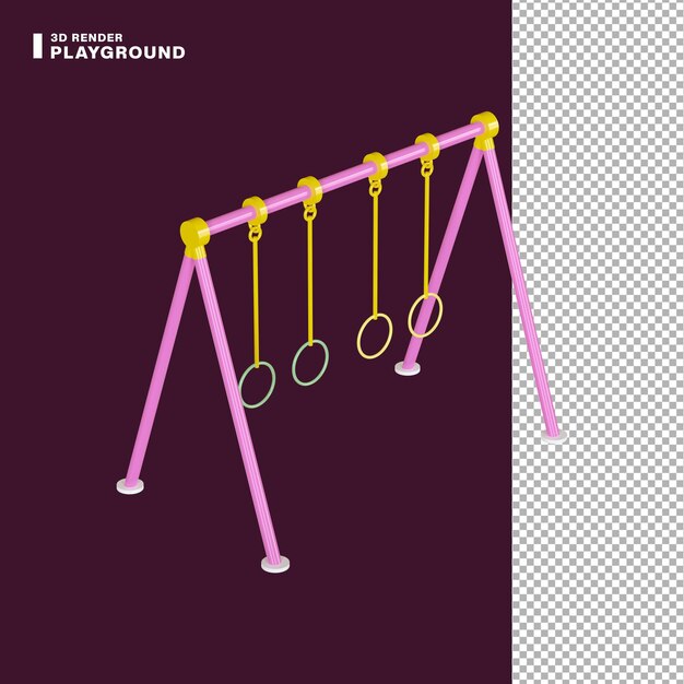 3D-Rendering-Spielplatz-Symbol