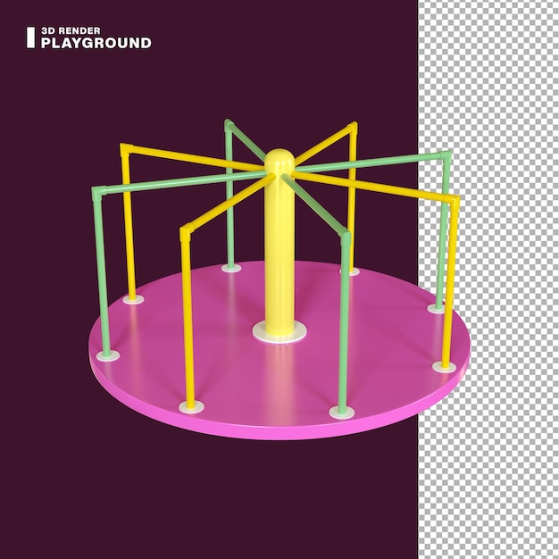 3D-Rendering-Spielplatz-Symbol