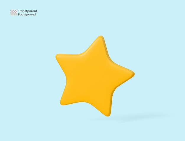 3d rendering stars icon