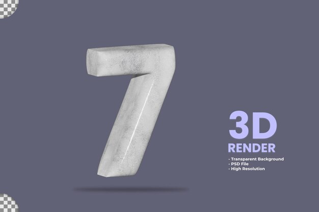 3d-rendering steinmaterial nummer 7 isoliert