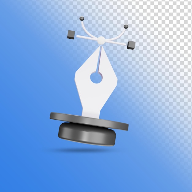 3D-Rendering Stift Symbol Illustration Vektor Konzept Werkzeuge Design