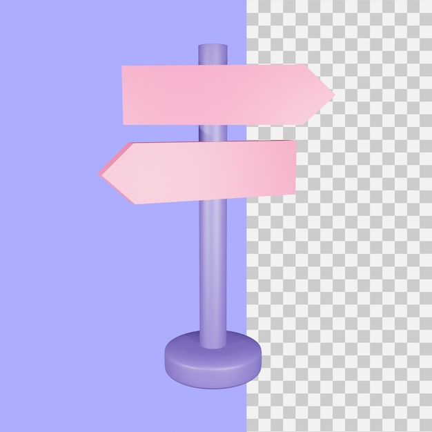 PSD 3d-rendering straßenschild-symbol