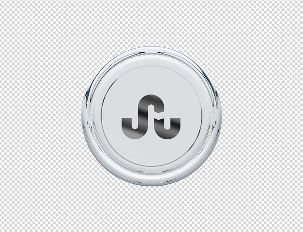 PSD 3d rendering stumbleupon icono plata brillante