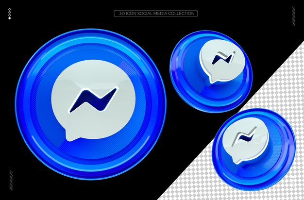 3D-Rendering-Symbol für soziale Medien