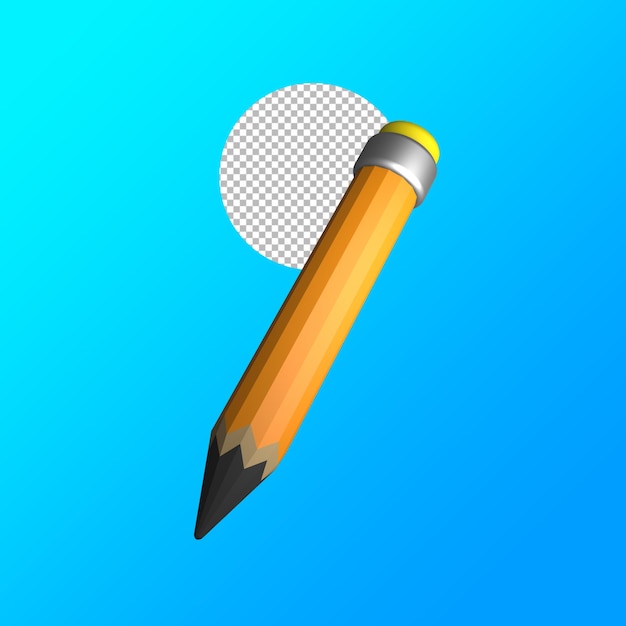 3D-Rendering-Symbol von Zurück zu Schule und Bildung Bundle Volltonfarbe und Farbverlauf