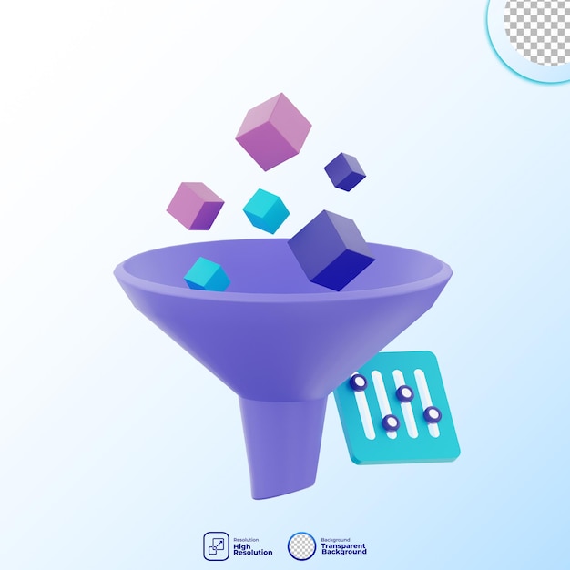 3D-Rendering-Symbol Wichtige Web-Illustration