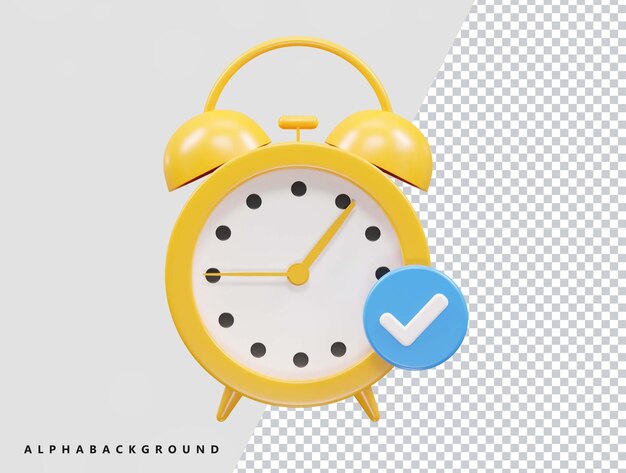 3d rendering table watch vector illustration transparent 3d element