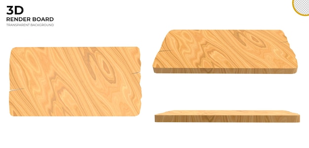 3d rendering tagliere in legno utilizzato per mockup o visualizzare il prodotto