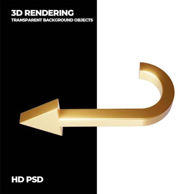 3D-Rendering-Technikpfeil durchsichtiges Hintergrundelement