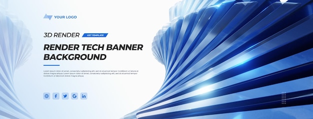 3D-Rendering-Technologie abstrakte Architektur Hintergrund Poster-Banner
