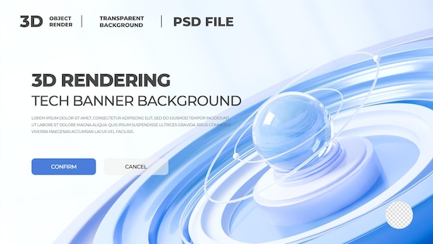 3D-Rendering-Technologie-Banner