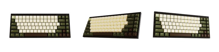 PSD 3d rendering teclado mecánico dengan fondo transparente