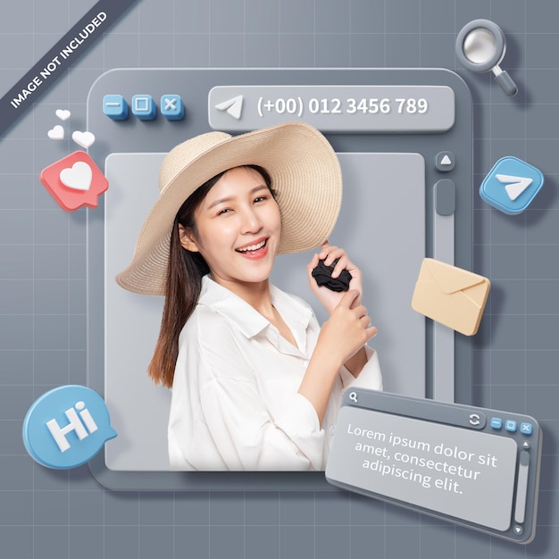 3D-Rendering-Telegrammprofil