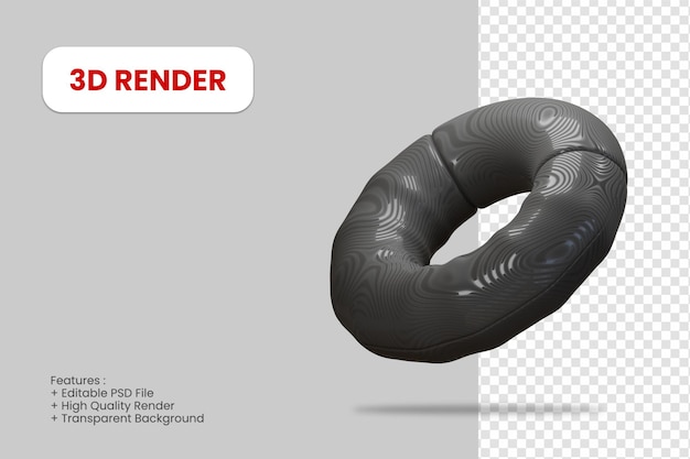 PSD 3d-rendering torus-symbol isoliert