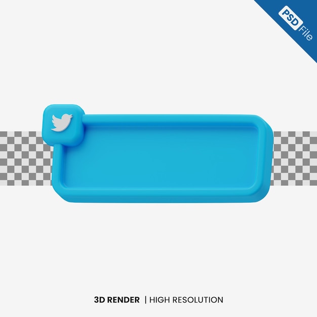 3D-Rendering Twitter mit Textfeld