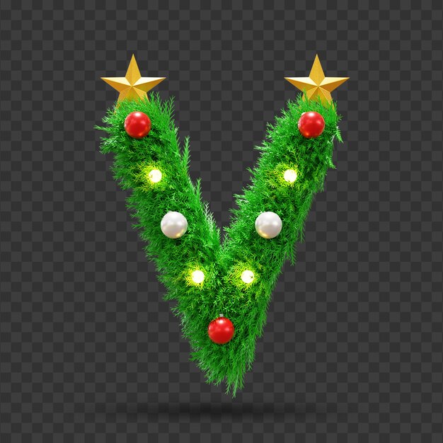 3D-Rendering V Brief Weihnachtstexteffekt