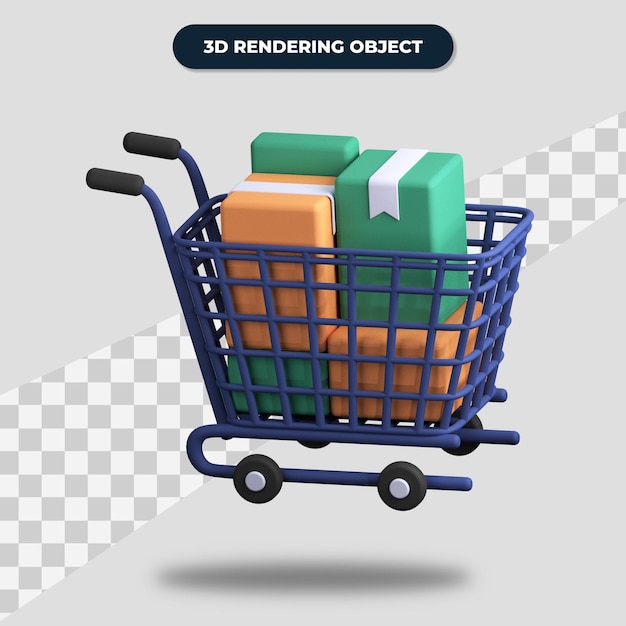 3d-rendering voller wagen