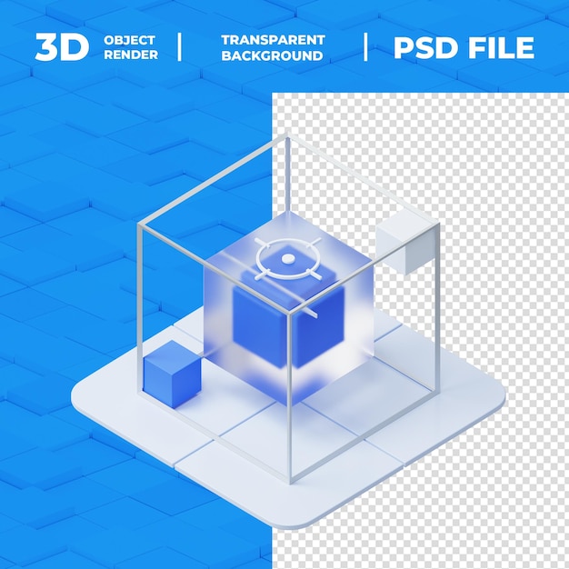 PSD 3d-rendering von 25d-hd-ikonen