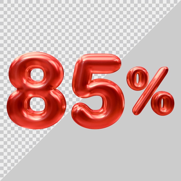 3D-Rendering von 85 Prozent mit modernem Stil