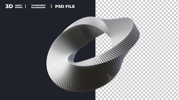 PSD 3d-rendering von abstrakten elementen