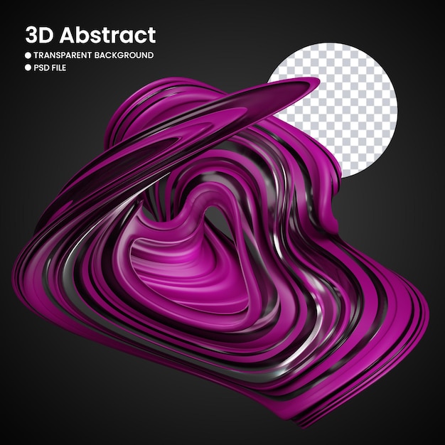 PSD 3d-rendering von abstrakten formen