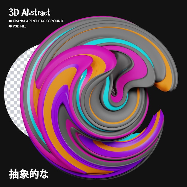 3d-rendering von abstrakten formen