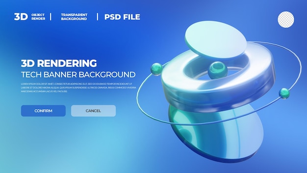 3D-Rendering von abstrakten geo-psd-Elementen