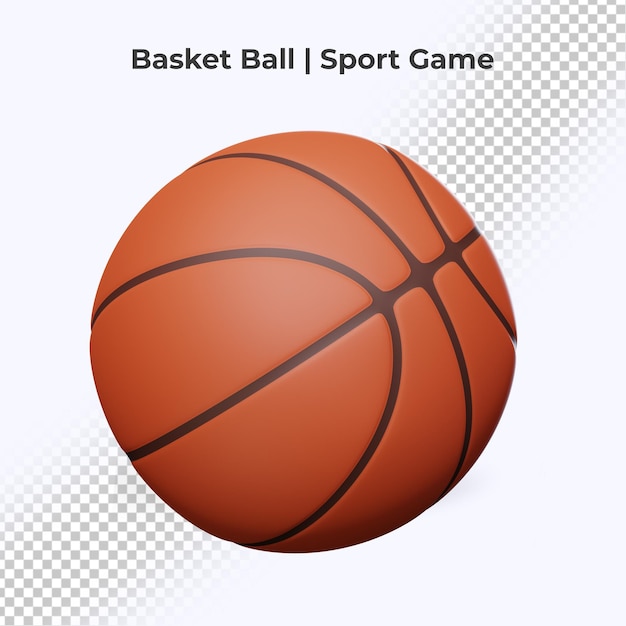 PSD 3d-rendering von basketball