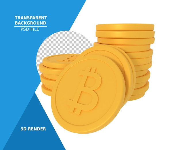 3D-Rendering von Bitcoin