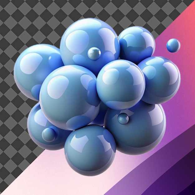 3D-Rendering von blauen Kugeln Abstrakt-Hintergrund